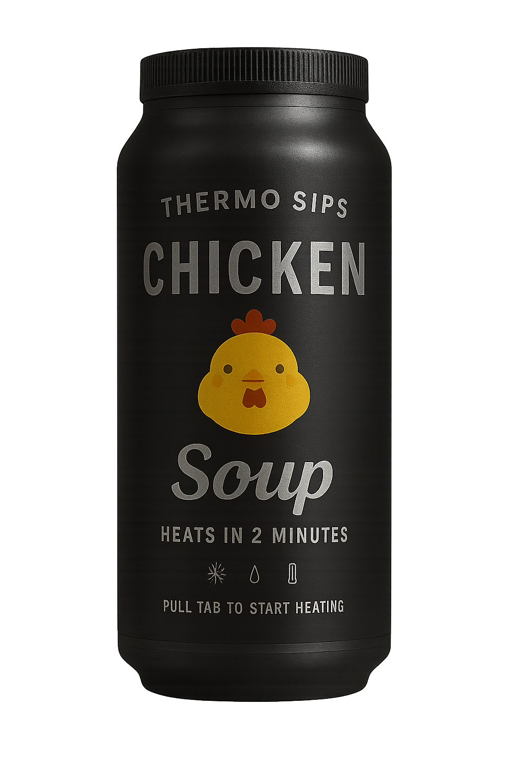 ThermoSip self‑heating chicken soup bottle